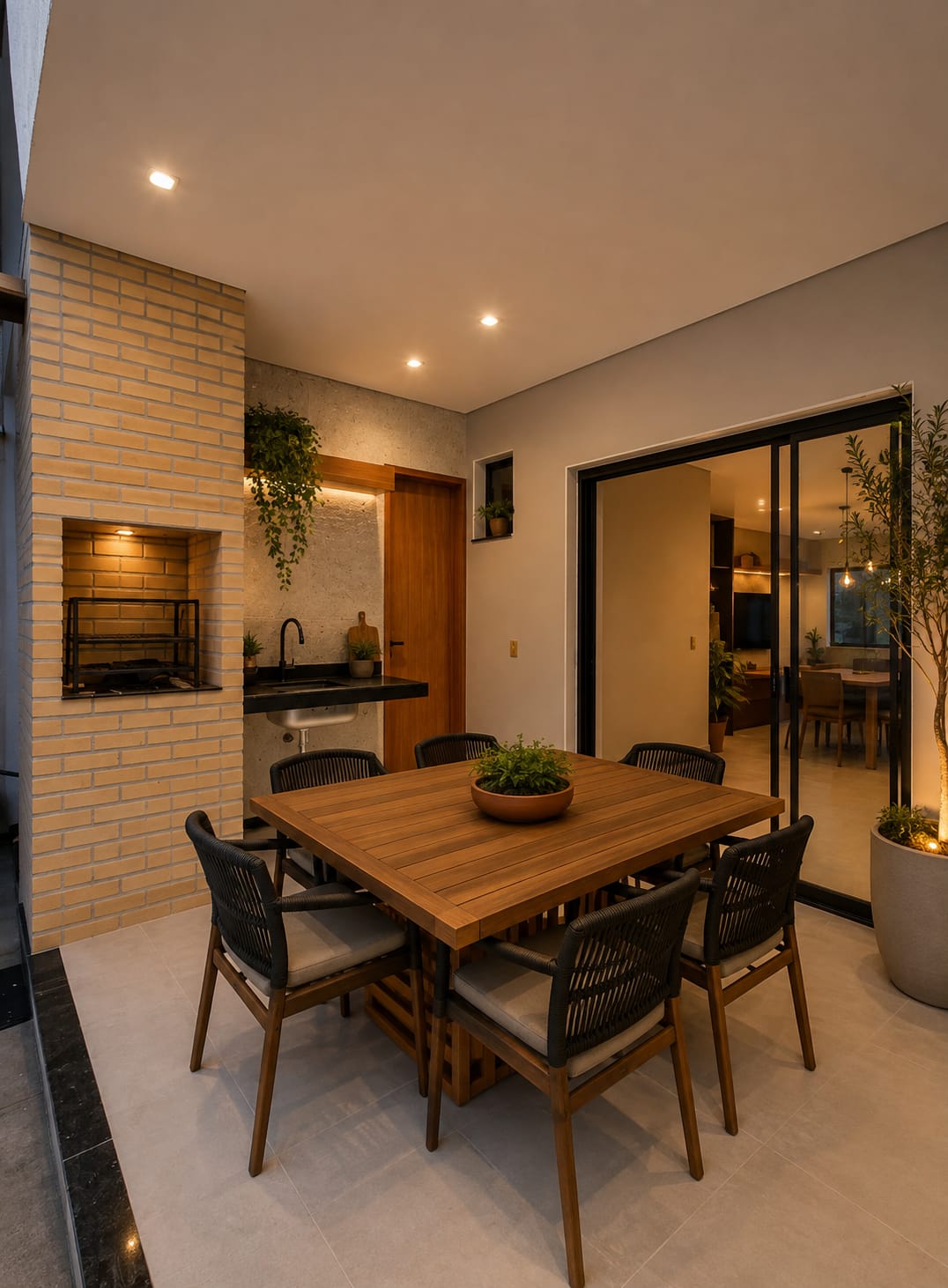 Sugestão de área gourmet decorada