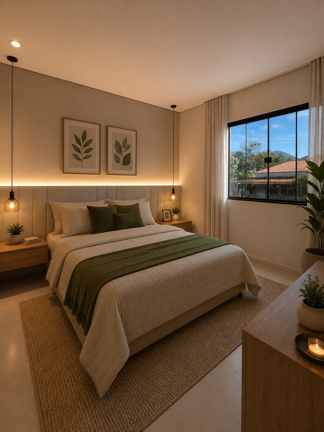 Sugestão de quarto decorado